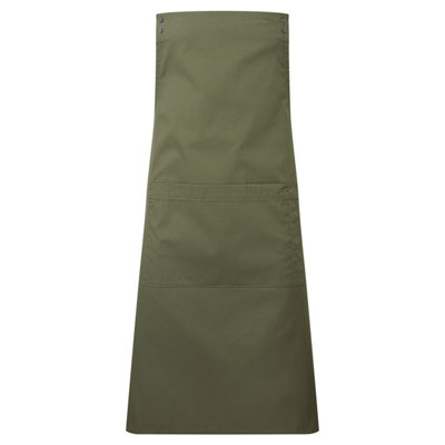  - Premier Unisex Adult Swap & Pop Customizable Full Apron Olive (One Size)