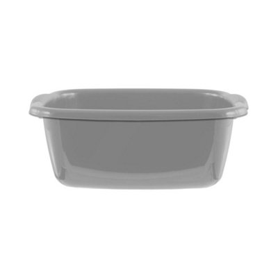 Signature Plastic Rectangular Washing Up Bowl - Platinum - Image 3