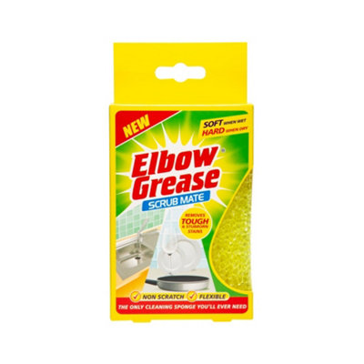 B&Q Elbow Grease Scrub Mate Sponge (One Size) Yellow