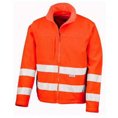B&Q Safe-Guard By Result Mens Hi-Vis Soft Shell Jacket