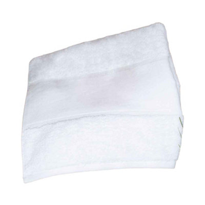  - Towel City Bordered Bath Towel White (One Size)