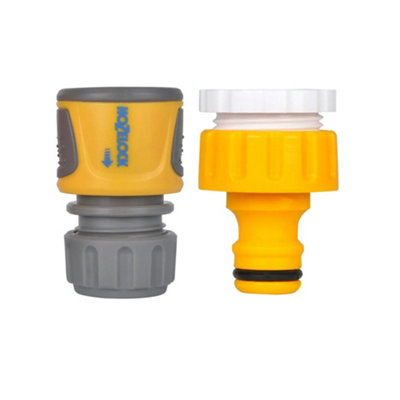 Hozelock Threaded Soft Touch Hose Connector - Yellow/Grey/White - Image 5