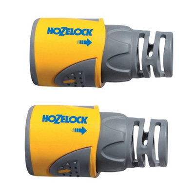 B&Q -  Hose Connector (Pack Of 2) Yellow/grey (One Size)