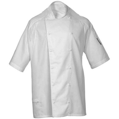 (Xxl, White) Le Chef Unisex Adult Executive Short-Sleeved Chef Jacket 5063470417742 - Image 3
