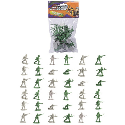 Combat Force Soldier Figure Green/silver (One Size)