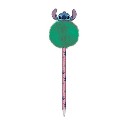 Lilo & Stitch Youre My Fav Pom Pom Pen Green/pink (One Size) from B&Q