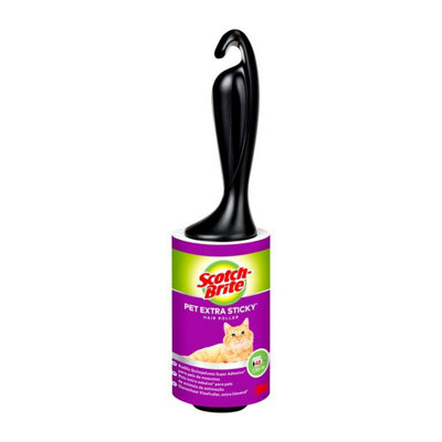 Scotch-Brite Extra Sticky Pet Hair & Lint Remover Black (One Size) from B&Q