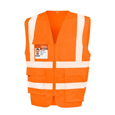 Safe-Guard By Result Mens Polycotton Heavy Duty Rail Hi-Vis Vest from B&Q