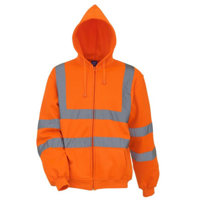  - Yoko Unisex Adult Hi-Vis Safety Full Zip Hoodie