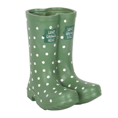  - Something Different Wellington Boots Planter Light Green (One Size)