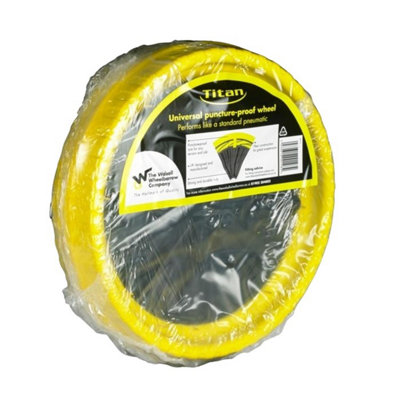 Walsall Wheelbarrows Universal Puncture Resistant Wheelbarrow Wheel Yellow/black (One Size)