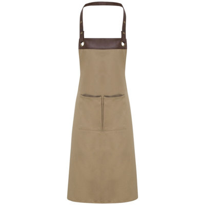 - Premier Unisex Adult Espresso Full Apron Khaki/brown (One Size)