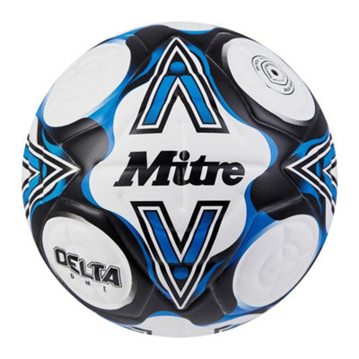 B&Q White Mitre Delta One 2024 Football (5) Size 5