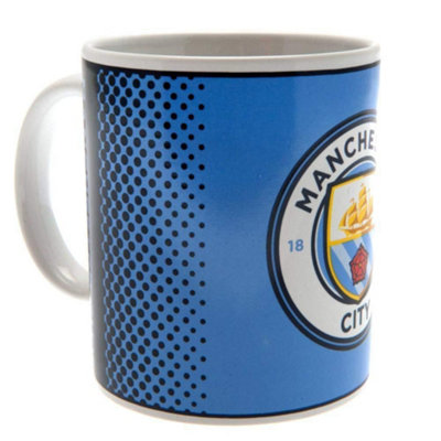 Manchester City Fc Fade Mug White/sky Blue (One Size) from B&Q