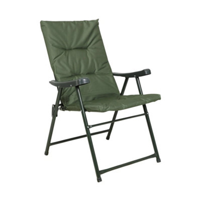 Rackhams Green Padded Folding Chair - Khaki - One Size - Image 4