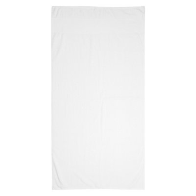 Towel City Bordered Printable Bath Towel White (One Size) from B&Q