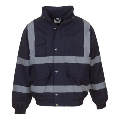 Yoko Unisex Adult Clic Hi-Vis Bomber Jacket from B&Q