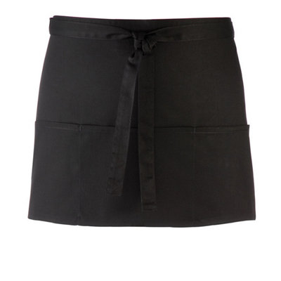 Rackhams Black Colours 3 Pocket Short Apron - One Size - Image 4