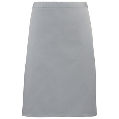 Premier Unisex Silver Colours Mid Length Apron In - Image 4