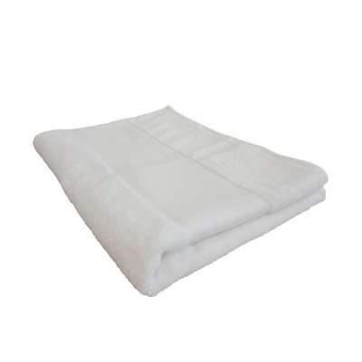 Towel City Printable Border Organic Bath Towel White (One Size) from B&Q