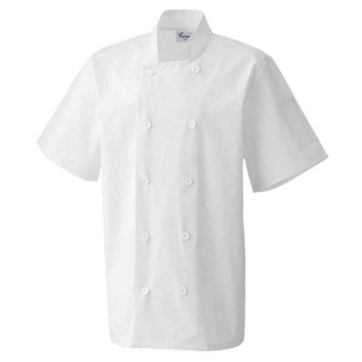  - Premier Mens Short-Sleeved Chef Jacket