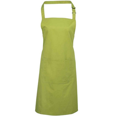  - Premier Unisex Adult Colours Pocket Full Apron Lime Green (One Size)