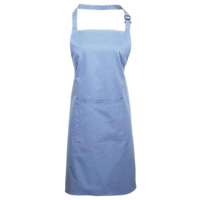  - Premier Unisex Adult Colours Pocket Full Apron Mid Blue (One Size)