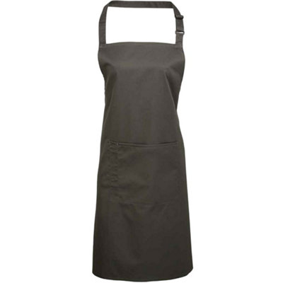  - Premier Unisex Adult Colours Pocket Full Apron Dark Grey (One Size)