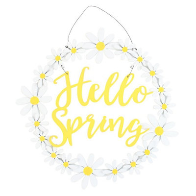  - Something Different Hello Spring Daisy Wreath White/yellow (One Size)