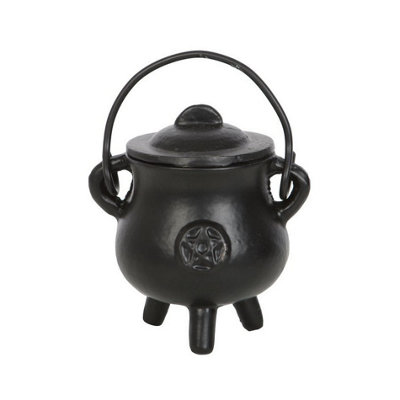 B&Q Something Different Cast Iron Pentagram Cauldron (12Cm X 13Cm X 13Cm) Black