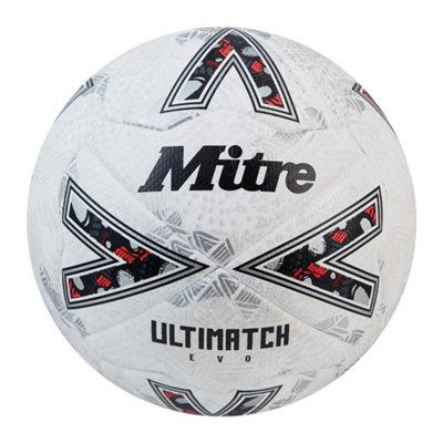 B&Q White Mitre Ultimatch Evo 2024 Football (5) Size 5