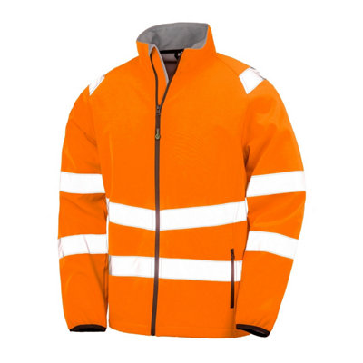  - Result Mens Double Layered Recycled Safety Soft Shell Jacket