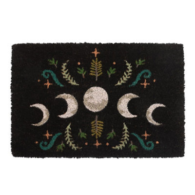 Something Different Dark Forest Moon Phases Door Mat Black (One Size) from B&Q