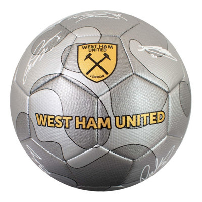 West Ham United Fc Signature Camo Football Silver/yellow/white (5) from B&Q