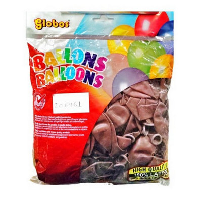 Globos Latex Plain Balloons (Pack Of 100) Burgundy (10In) from B&Q