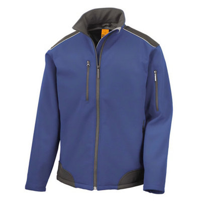 Result Men's Bright Blue Work Guard Ripstop Soft Shell Jacket In | Size: Large - Image 3