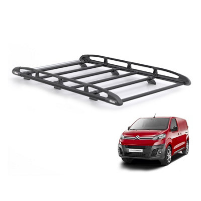 B&Q - Citroen Dispatch Roof Rack For 2016+ Xs (L1)  Kammrack Black Only For Xs (L1) Wheelbase With Barn Doors Rear Doors