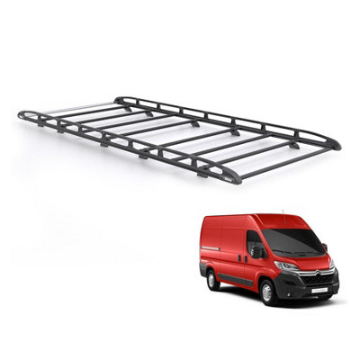 B&Q - Citroen Relay Roof Rack For 2006+ (L4H2)  Kammrack Black Only For L4 Wheelbase With H2 Roof Height