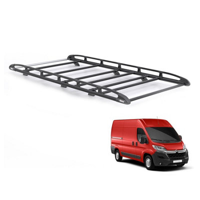 B&Q - Citroen Relay Roof Rack For 2006+ (L2H2)  Kammrack Black Only For L2 Wheelbase With H2 Roof Height