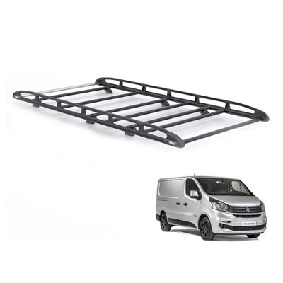 B&Q - Fiat Talento Roof Rack For 2016-2021 Short Wheelbase  (Black) Only For Short Wheelbase With Standard Roof And Barn Doors
