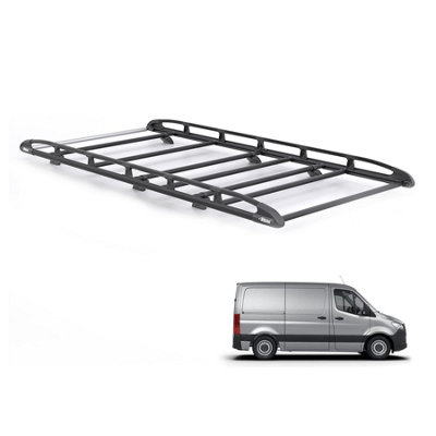 B&Q - Mercedes Sprinter Roof Rack For 2018+ (L1H1)  Kammrack (Black) Only For L1 Wheelbase And H1 Roof Models