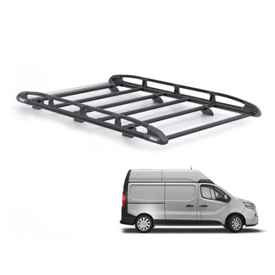 B&Q - Nissan Nv300 Roof Rack For 2016-2021 LwbHigh Roof  (Black) Only For Long Wheelbase With High Roof And Barn Doors