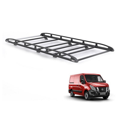 B&Q - Nissan Nv400 Roof Rack For 2010-2021 (L1H1)  Kammrack (Black) Only For L1 Wheelbase With H1 Roof