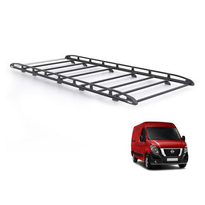 B&Q - Nissan Nv400 Roof Rack For 2010-2021 (L4H2)  Kammrack (Black) Only For L4 Wheelbase With H2 Roof