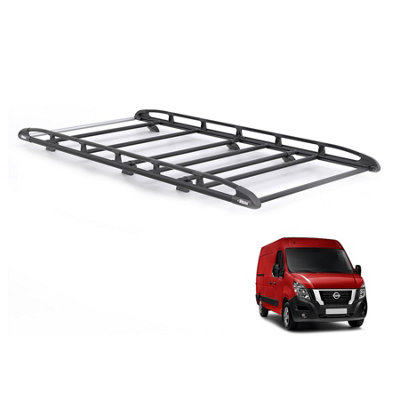 B&Q - Nissan Nv400 Roof Rack For 2010-2021 (L1H2)  Kammrack (Black) Only For L1 Wheelbase With H2 Roof
