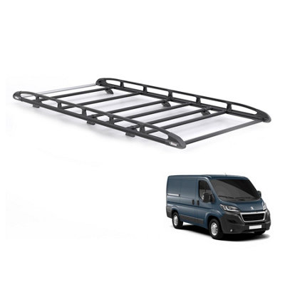 B&Q - Peugeot Boxer Roof Rack For 2006+ (L1H1)  Kammrack (Black) Only For L1 Wheelbase With H1 Roof