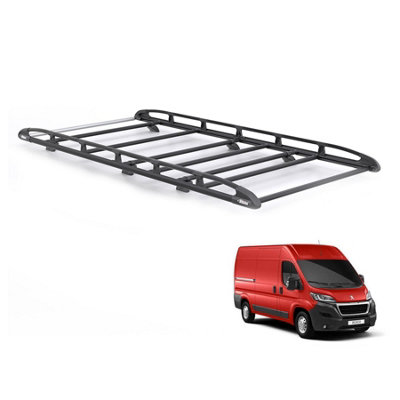 B&Q - Peugeot Boxer Roof Rack For 2006+ (L2H2)  Kammrack (Black) Only For L2 Wheelbase With H2 Roof