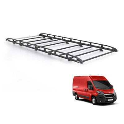 B&Q - Peugeot Boxer Roof Rack For 2006+ (L4H2)  Kammrack (Black) Only For L4 Wheelbase With H2 Roof