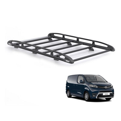 B&Q - Toyota Proace Roof Rack For 2016+ Compact (L1)  Kammrack (Black) Only For Compact (L1) Wheelbase With Barn Doors