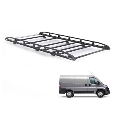 B&Q - Vauxhall Movano Roof Rack For 2010-2021 (L1H1)  Kammrack (Black) Only For L1 Wheelbase With H1 Roof